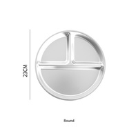 Assiette carrée compartimentée en acier inoxydable moderne pour enfants, trois compartiments, couleurs écologiques, logo personnalisé, MOQ