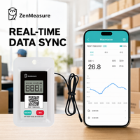 Enregistreur de température ZenMeasure haute précision +/-0,5°C avec écran LCD en temps réel, enregistreur de données, instruments de mesure de température