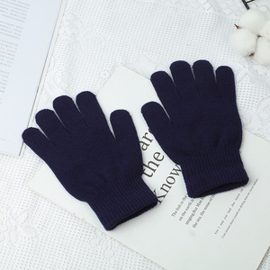 Nouveaux accessoires de mode pour hommes et femmes hiver garder au chaud solide blanc couleur bonbon mitaines tricotées en plein air équitation gants à main - Product Image 4