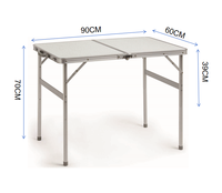 Table de pique-nique portable en aluminium, design moderne, pour l'extérieur, meuble de camping pliable et facile à transporter pour dîner ou camping