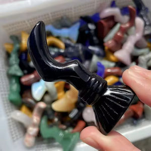 Escoba de Bruja de Calcita Amarilla Tallada a Mano de 9 cm, de Alta Calidad, para Decoración de Halloween y Eventos Festivos, Venta al Por Mayor - Product Image 5