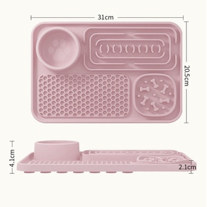 Tapis de léchage multifonctionnel en caoutchouc de silicone pour une alimentation facile, coloré au choix, pour une alimentation lente, bon pour la santé - Product Image 5