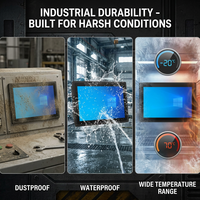 PC Panel All-in-One Industri dengan Layar Sentuh Resistif, Ukuran Klasik 8,4 Inci, Performa Stabil