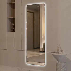 Top Sale Salon Spa Dimming Led Mirror Wall Mounted Full Length Dressing Smart Framed Mirror With Light