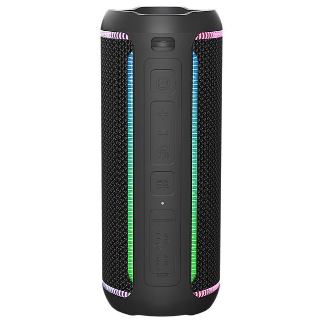 Portable BT Speaker 40W Outdoor IPX7 Waterproof Bass Sound Box 3-EQ TWS Dual Pairing BT5.3 RGB Lights