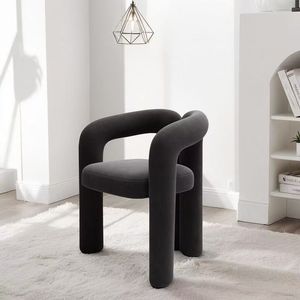 Trendy Black Dressing <b>Stool</b> Foam Filled Living Room Chair Modern Lounge Seat - Product Image 1