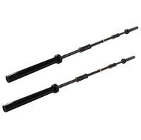 Offre Spéciale 2.2m Barre d'haltères réglable Power Lifting Sliding Squeeze Barbell Power Bar 1500lb pour Gym Fitness