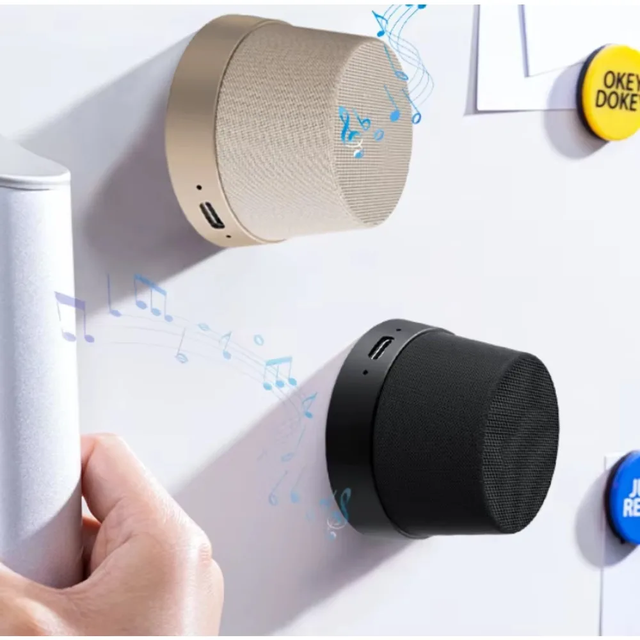 Wireless Magnetic Plastic Mini Speaker Battery Powered High Aesthetic 2-in-1 Portable Car-Mounted Phone Holder Magnetic Speaker