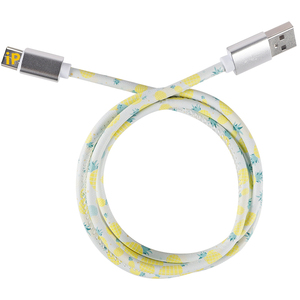 Câble de charge USB en cuir PU avec logo personnalisé, câble de charge USB de dessin animé, 1 m, 5V2.4A, <span class=keywords><strong>cordon</strong></span> souple durable pour cadeau, vente au détail - Product Image 1