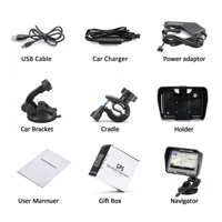 Compteur de vitesse GPS étanche Portable 4.3 ''pour motos et voitures avec accessoires de voiture GPS d'accès à la carte européenne ou américaine