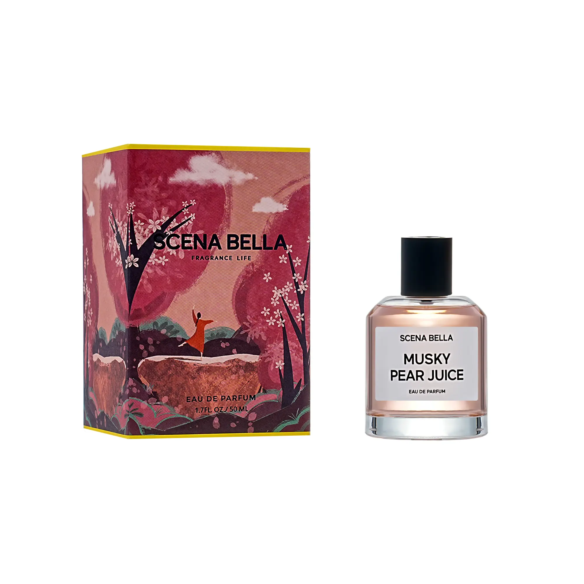 Parfum de haute qualité de marque privée de 50 ml Parfum corporel personnalisé de longue durée pour hommes et femmes