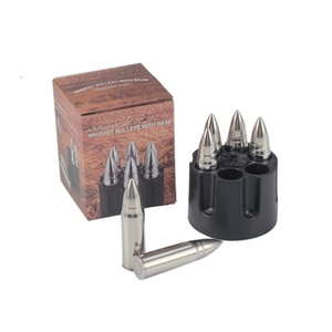 6 Pcs Bullets Shaped <b>Stainless</b> <b>Steel</b> <b>Ice</b> <b>Cubes</b> - Product Image 1