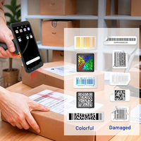 Escáner de código de barras robusto 4G Android PDA 1d 2d Datos de clientes inalámbricos Vidrio de silicio de alta alúmina, escáner de inventario de dureza 9H NFC
