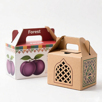 Boîte d'emballage de fruits frais personnalisable en gros avec logo cerise et pomme pour l'expédition de fruits et légumes, boîte cadeau