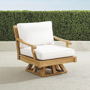 <span class=keywords><strong>Sedia</strong></span> Girevole in Legno di Teak Massiccio per Esterni, Arredamento da <span class=keywords><strong>Giardino</strong></span> Moderno con Cuscini Confortevoli - Product Image 1