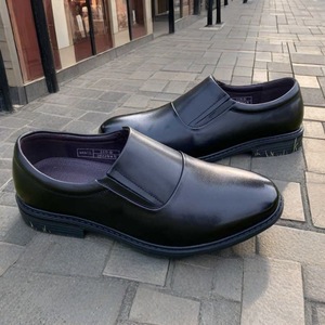 Chaussures habillées en cuir formelles pour hommes, noires, en cuir de vachette pleine fleur, à enfiler, pour le bureau et les occasions professionnelles - Product Image 2