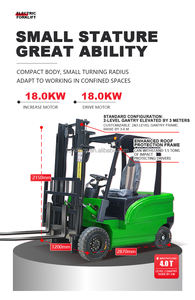 Precio de fábrica Mini carretilla elevadora eléctrica 4 toneladas 5 toneladas 3,5 toneladas Altura de elevación 3000 6000mm Mini carretilla elevadora Precio con motor de CA - Product Image 2