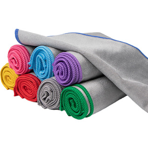 Microfiber Polishing Cloth Thickened <b>Rectangle</b> Solid Color For Glass <b>Mirror</b> Cleaning Dishwashing Rag LWMB-001A - Product Image 2