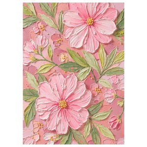 Hand Painted <b>Pink</b> Floral Oil Painting Modern Minimalist Living Room Sofa Wall Art No <b>Frame</b> Impressionism Style Decor - Product Image 5