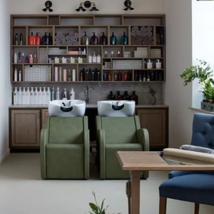 Leder Shampoo Bett Rück spülung Friseursalon Shampoo Einheit Haar wasch massage - Product Image 1