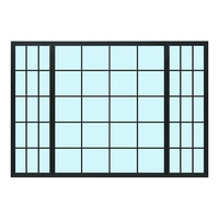 Fenêtre en verre isolée de luxe en laiton isolation thermique fenêtre de séparation en verre insonorisée en laiton pour bureau à domicile