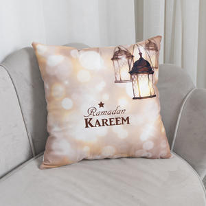<span class=keywords><strong>Housse</strong></span> de coussin carrée en polyester musulmane pour le Ramadan 45x45cm Cadeaux islamiques pour l'Aïd Ramadan Kareem EID Taie d'oreiller pour la maison Hôtel <span class=keywords><strong>Fermeture</strong></span> à glissière - Product Image 3