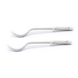 Supports filetés pour radiateurs tubulaires 9 x 190 mm, peints en blanc, matériel de fixation murale - Product Image 1