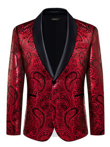 <span class=keywords><strong>Giacca</strong></span> da <span class=keywords><strong>uomo</strong></span> monopetto con motivo Paisley rosso, <span class=keywords><strong>verde</strong></span>, rosa e nero, decorata con perline, per feste, con risvolto - Product Image 4