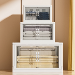 Armário de <span class=keywords><strong>4</strong></span> prateleiras com portas Armário de armazenamento portátil dobrável Armário de 5 camadas para artesanato - Product Image 3