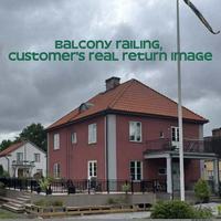 Balustrade de balcon en acier galvanisé au style polyvalent, clôture métallique de sécurité moderne pour villa et entrepôt