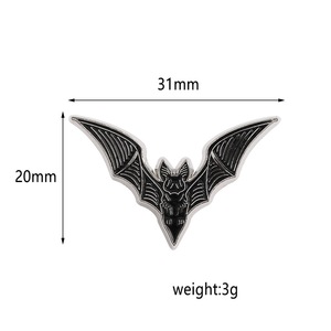 Estilo Punk gótico Halloween murciélago insignia Metal murciélago Pin broche para chaquetas bolsos y accesorios de disfraces - Product Image 4