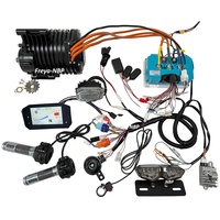 Kits de conversion de moteur central QS 138-C 70H V3 72V3000W 100KPH avec contrôleur Fardriver ND72680 et écran DKD pour motos