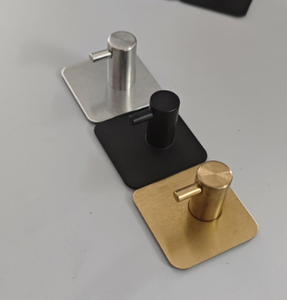 YOTO Bathroom Hanger Wall Mount <strong>Towel</strong> <strong>Hook</strong> Key Self Adhesive Square Bottom Staight Stainless Steel 304 Coat <strong>Hook</strong> for Bathroom - Product Image 1