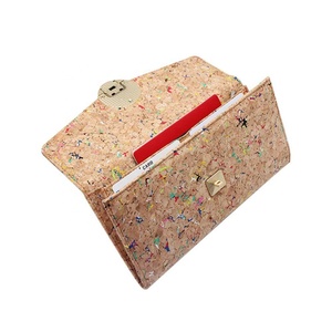 For Boshiho High Quality Ladies Handbag RFID Blocking <b>Envelope</b> Clutch Long Vegan Cork Purse Open Closure Polyester Lining Thread - Product Image 4