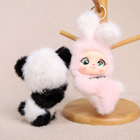 Jouet pendentif poupée en peluche mignon à la mode avec remplissage en coton PP sac de dessin animé décoration porte-clés Figure