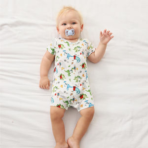 Pijamas de verano personalizados de bambú para bebé, peleles de bambú al por mayor, ropa de bebé, peleles para niños, ropa de bebé a granel - Product Image 1