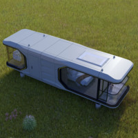 Maison conteneur à capsule spatiale de luxe Structure de panneau sandwich à cadre en acier Maisons préfabriquées prêtes à l'emploi pour abri d'auto inspiré