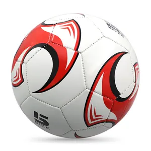 אדום ולבן מבריק PVC חם הזול כדורי כדורגל futsal כדור גודל 4 מתנפח מותאם אישית לוגו כדורגל אימון ספורט כדורגל כדור