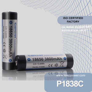 UN38.3 CE Rohs Keeppower <span class=keywords><strong>18650</strong></span> 3800 мАч P1838C защищенная литий-ионная аккумуляторная батарея 3,7 V-Высокая емкость для фонарей/дронов - Product Image 5