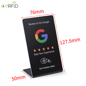 Tarjeta NFC de PVC para Reseñas de <span class=keywords><strong>Google</strong></span>, Soporte de Exhibición para Reseñas de <span class=keywords><strong>Google</strong></span>, Soporte de Menú NFC, Tarjeta NFC para Reseñas en Redes Sociales - Product Image 2