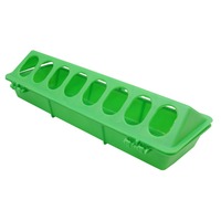 Mangeoire et abreuvoir en plastique durable pour volailles, poussins, pigeons, cailles, avec 12/18/22 trous, nouveau modèle long