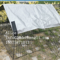 Cage de poulailler de lapin en maille soudée en poudre noire/cage australienne pour animaux de compagnie