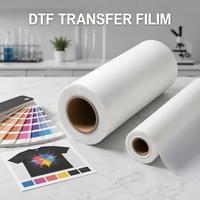 Film Transfer Panas PET Natal Festif 30cm X 100m Matte Glossy Daya Rekat Kuat untuk Kaos Liburan