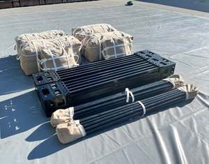 High-quality Khaki 80 Sqm 30-40 <b>Man</b> Modular Frame Big Camping <b>2</b> Layers Desert Tactical Field <b>Tent</b> for Adverse Weather Conditions - Product Image 6