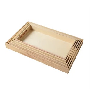 Plateau rectangulaire en bois pour fruits, idéal pour la maison, les restaurants, Instagram et les hôtels ; convient pour le thé et les collations. - Product Image 3