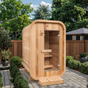Sauna à vapeur individuel d'extérieur en <span class=keywords><strong>bois</strong></span> de cèdre massif du Canada, vente en gros mondiale, 1 personne - Product Image 2