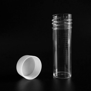 Tianjing <b>Plastic</b> Test <b>Tube</b> 20ml Graduated Screw Top With Cap For Lab Use - Product Image 1