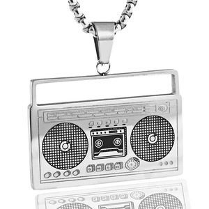 हॉट सेलिंग गहने टाइटेनियम स्टील रेडियो पेंडर व्यक्तित्व पंक रेट्रो हिपस्टर पुरुष टेप रिकॉर्डर पुरुषों के लिए - Product Image 1