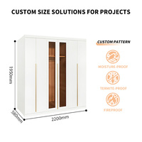 Nouvelle conception de penderies métalliques simples, armoire de couple en fer personnalisée et économique, penderie à 6 portes, Lemari Pakaian Besi