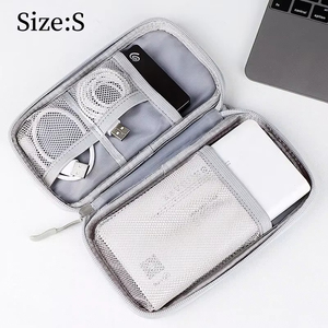 Bolsa organizadora de viaje nueva, organizadores de almacenamiento de cables, estuche de transporte portátil, impermeable, bolsas de almacenamiento de doble capa, cable - Product Image 3